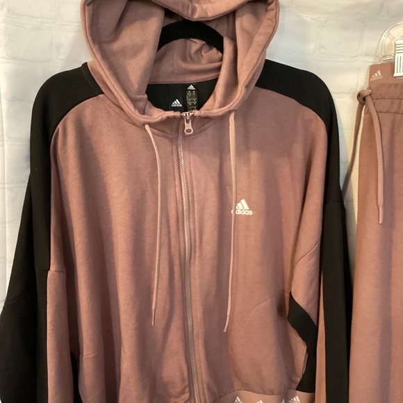 ADIDAS COLOR BLOCK TRACK PANTS & HOODIE JACKET (NWOT) - Picture 2 of 4